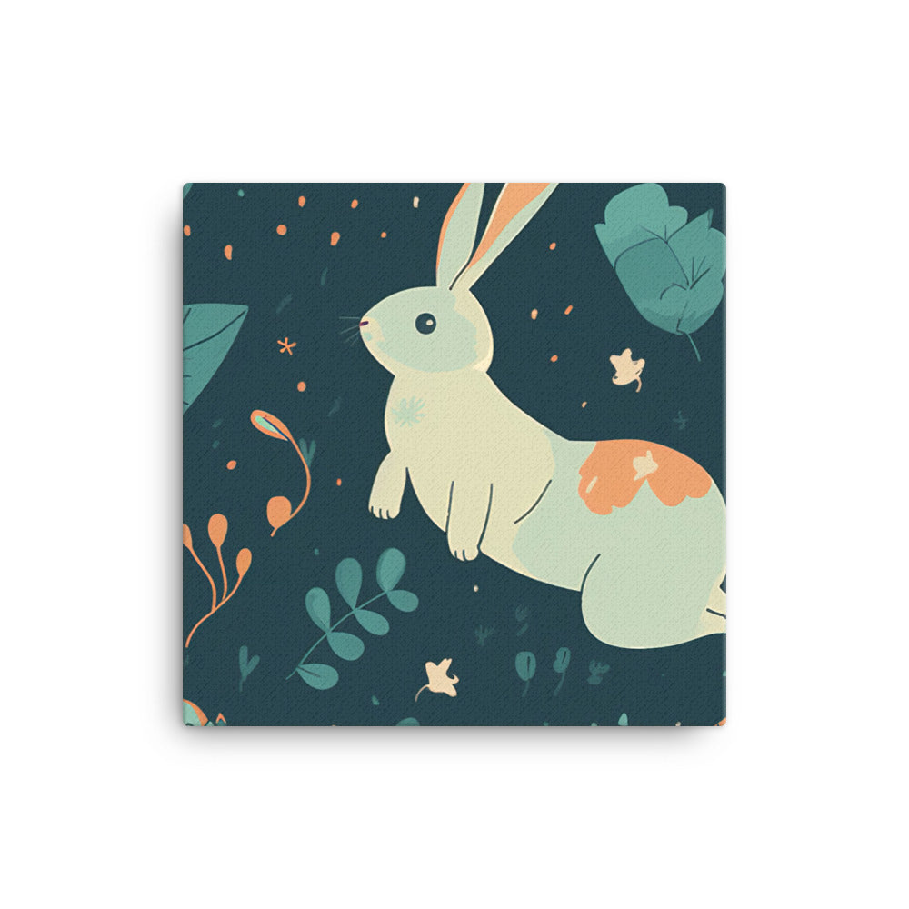 Bunny hops Pattern canvas - Posterfy.AI