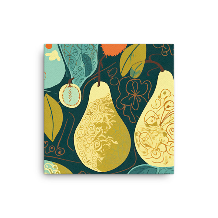 Pears Pattern canvas - Posterfy.AI