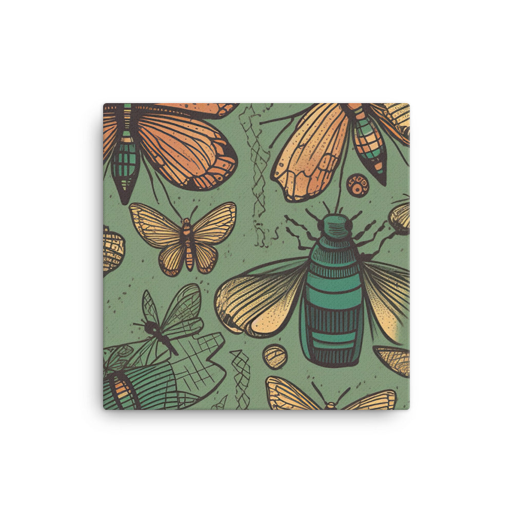 Insect Pattern canvas - Posterfy.AI