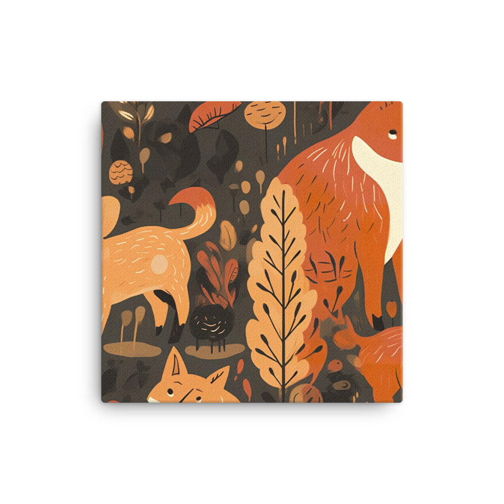 Forest Animals Pattern canvas - Posterfy.AI