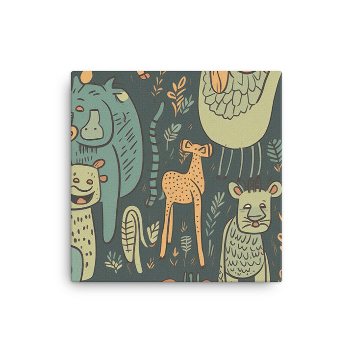 Zoo Animals Pattern canvas - Posterfy.AI