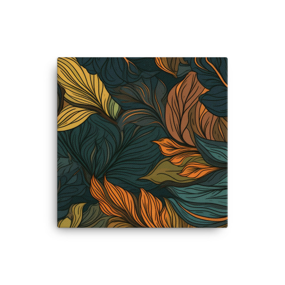Foliage Pattern canvas - Posterfy.AI
