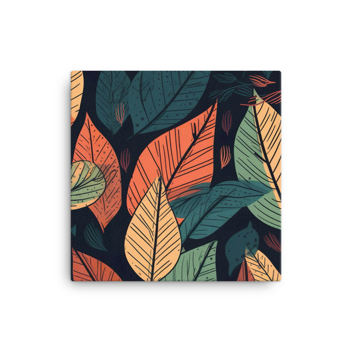 Leaves Pattern canvas - Posterfy.AI