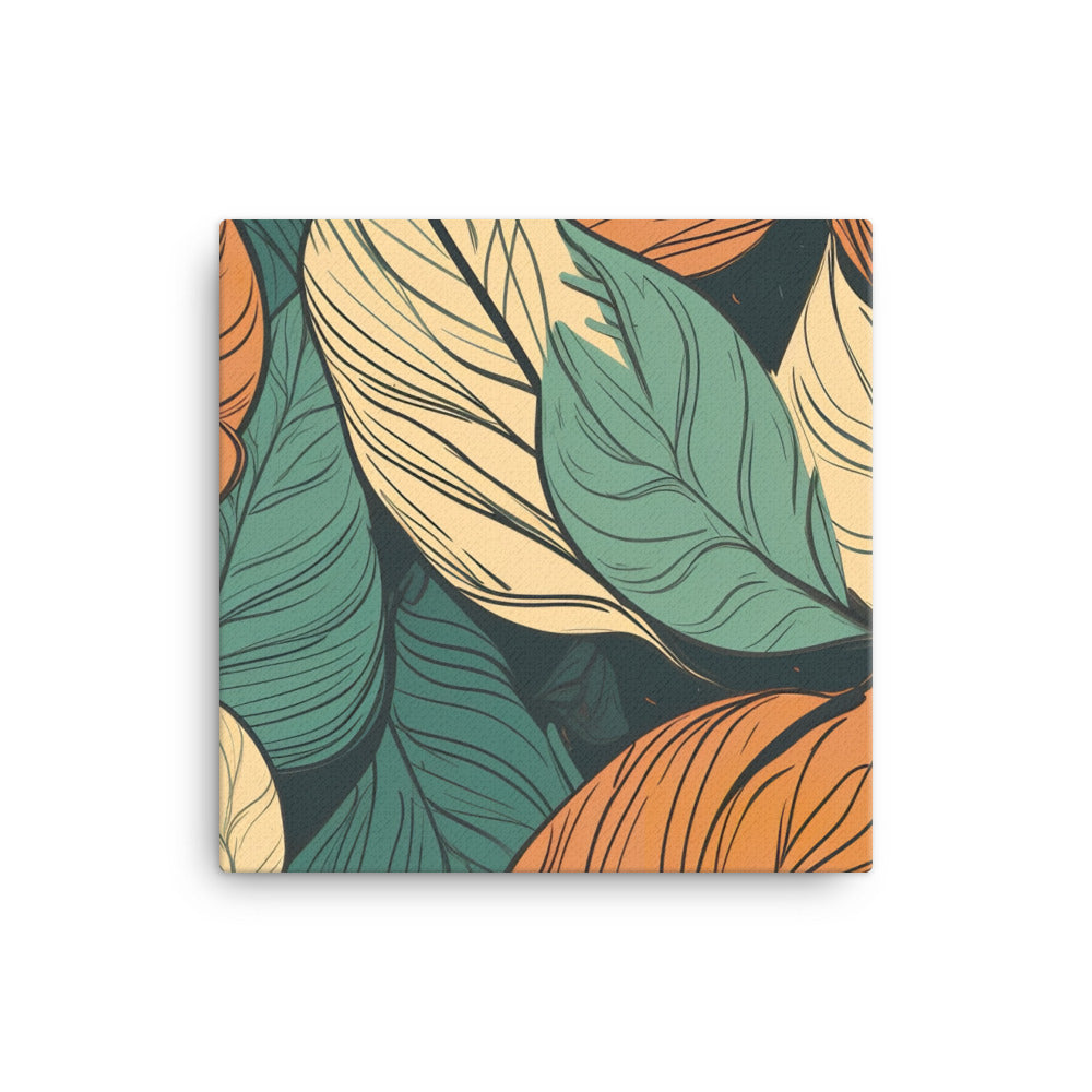 Leaves Pattern canvas - Posterfy.AI