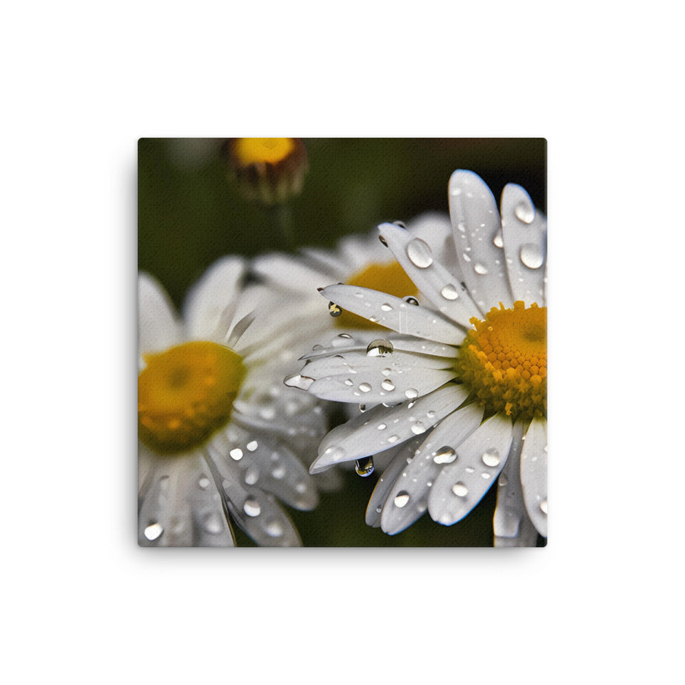 Daisies in the Rain canvas - Posterfy.AI