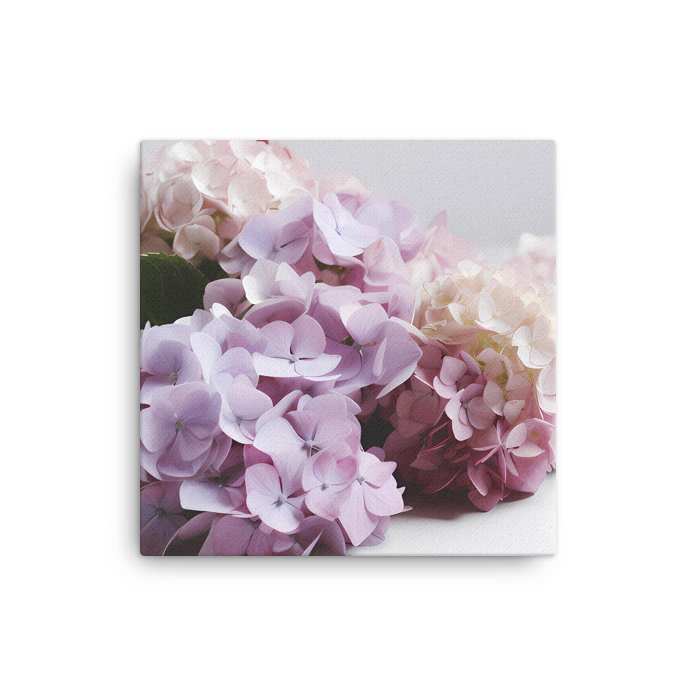 Hydrangea Bouquet on a White Background canvas - Posterfy.AI