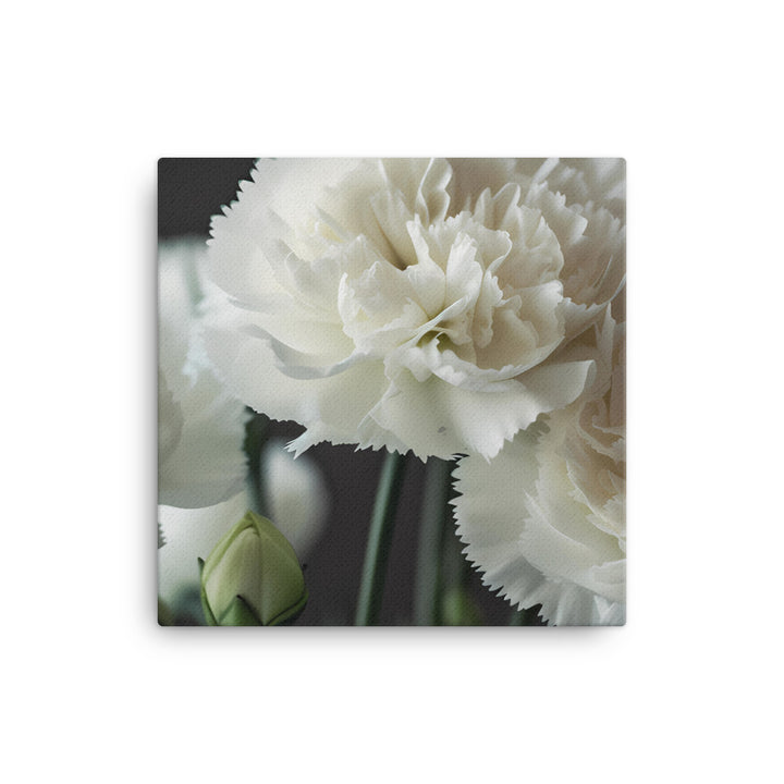 Elegant White Carnations canvas - Posterfy.AI