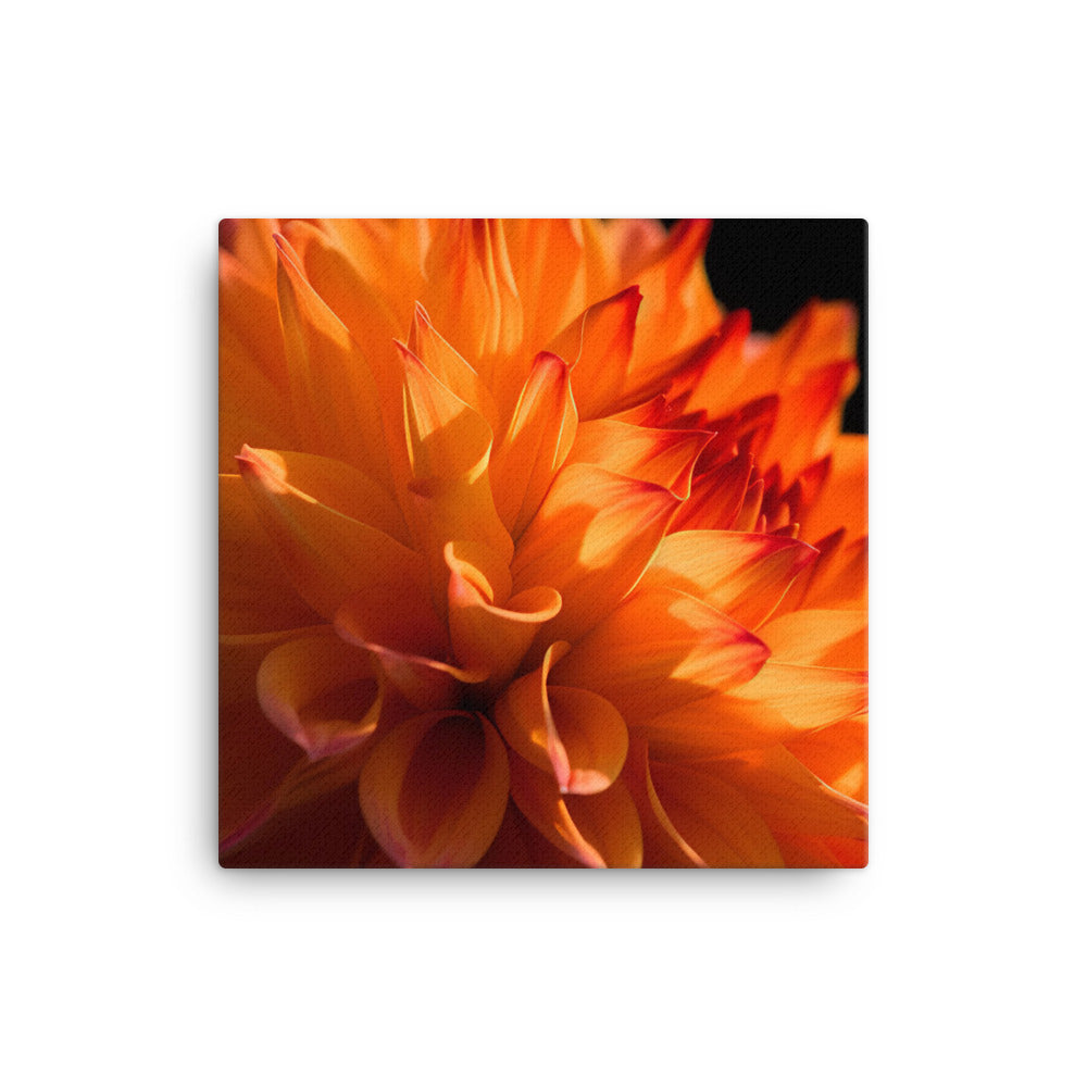 Orange Dahlia at Sunset canvas - Posterfy.AI