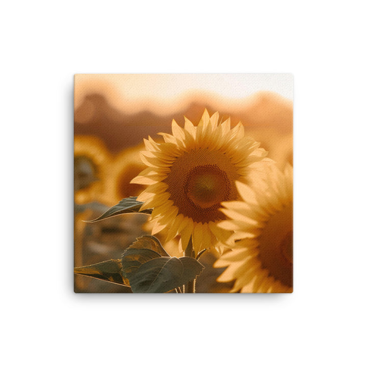 Golden Sunflower Fields canvas - Posterfy.AI