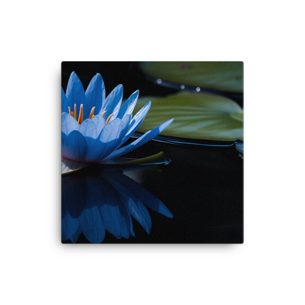 Blue Lily in the Pond canvas - Posterfy.AI