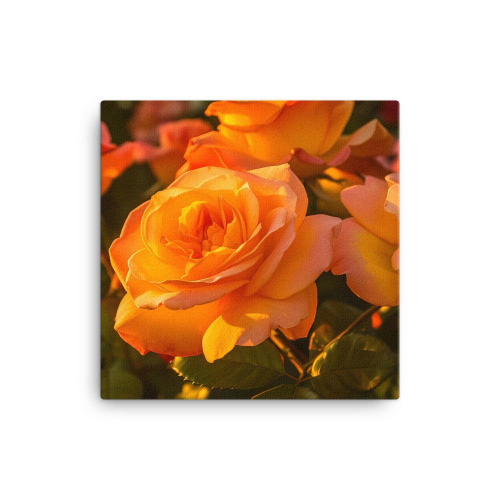 Romantic Peach Roses canvas - Posterfy.AI