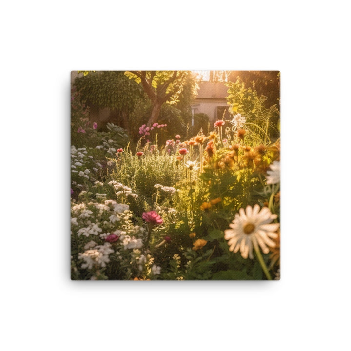 Golden Hour Garden canvas - Posterfy.AI