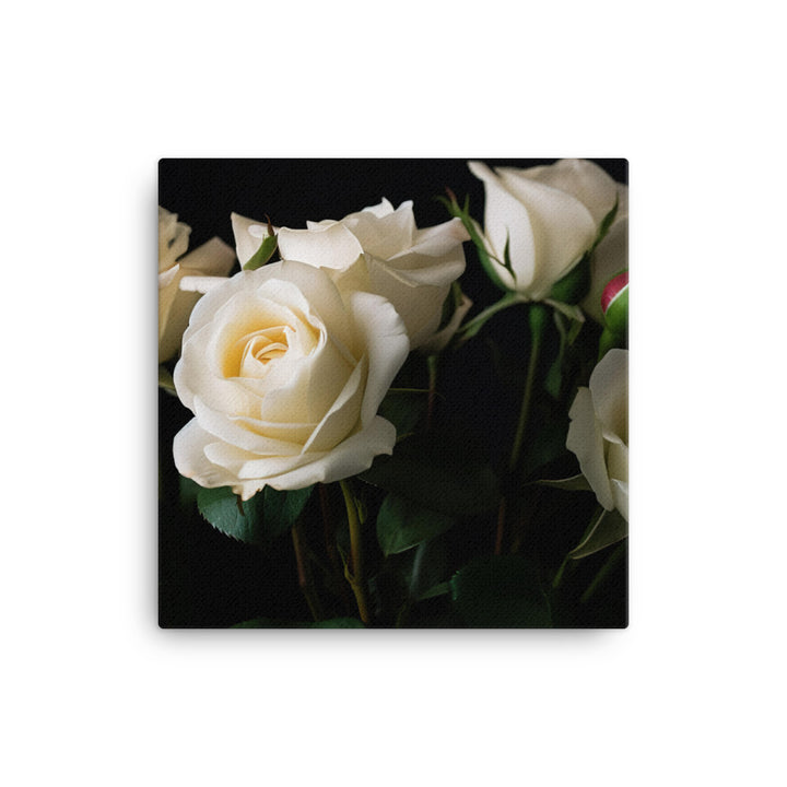 Classic White Roses canvas - Posterfy.AI