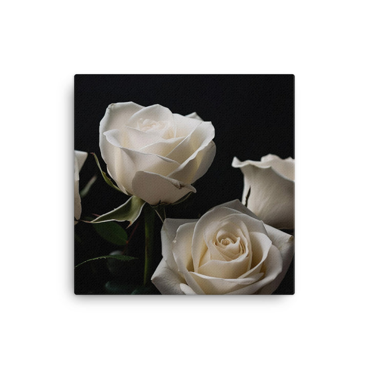 Classic White Roses canvas - Posterfy.AI