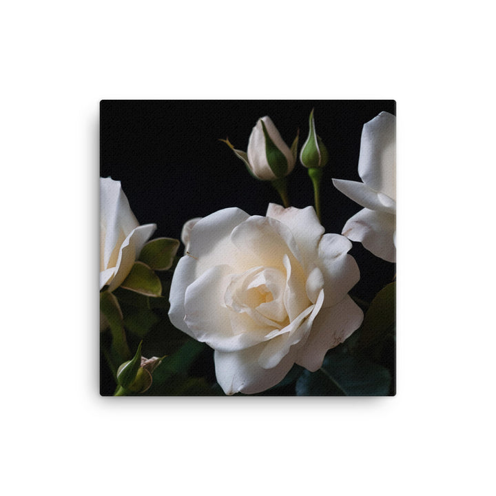 Classic White Roses canvas - Posterfy.AI