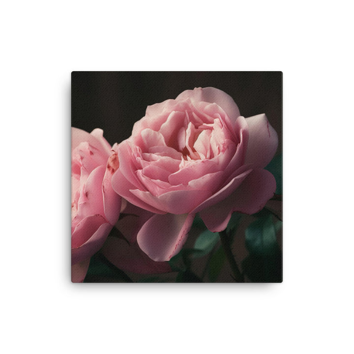 Blushing Pink Roses canvas - Posterfy.AI