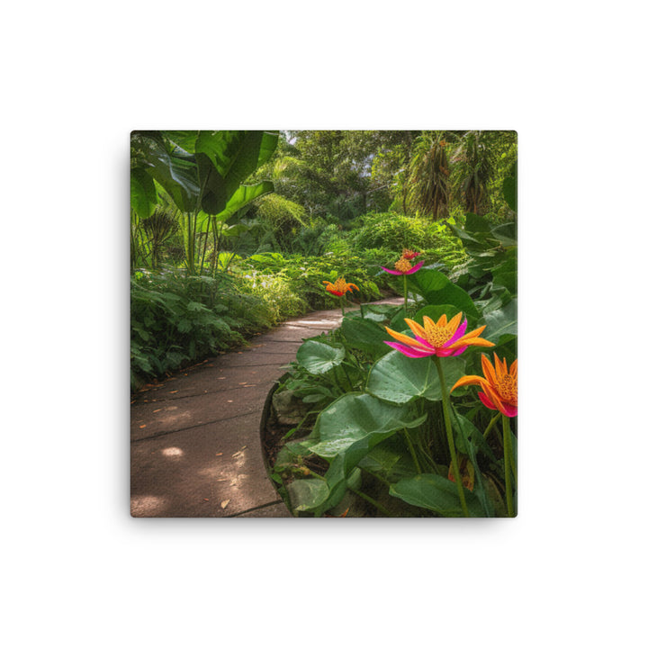Botanical Garden Escape canvas - Posterfy.AI
