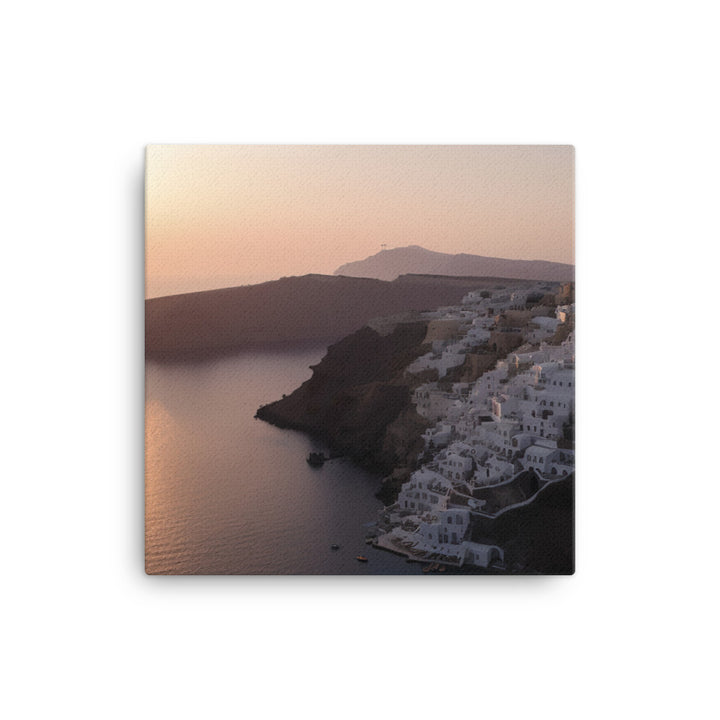 Sunset Over Santorini canvas - Posterfy.AI