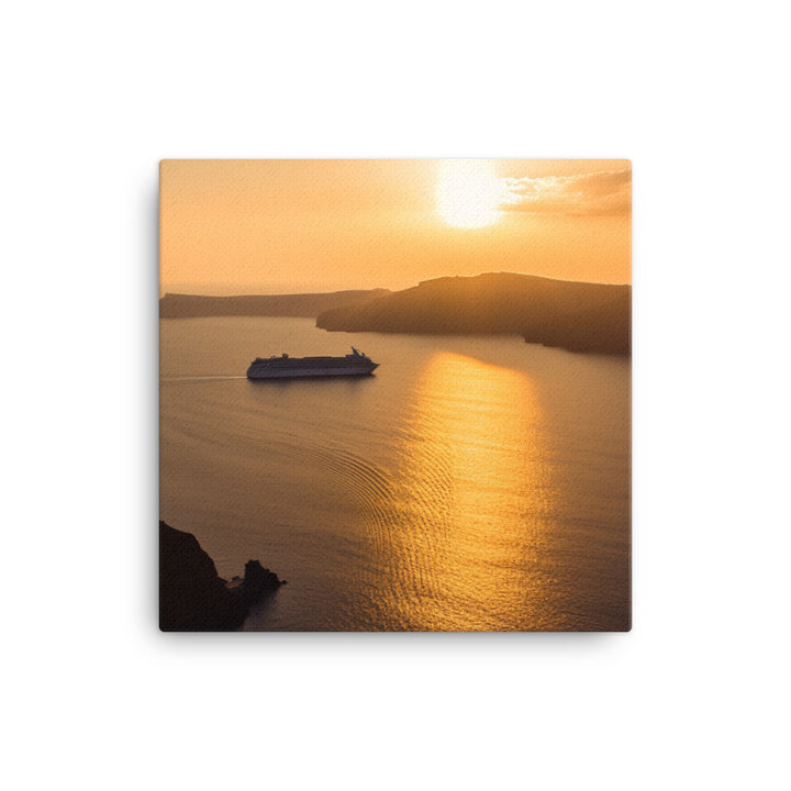 Sunset Over Santorini canvas - Posterfy.AI