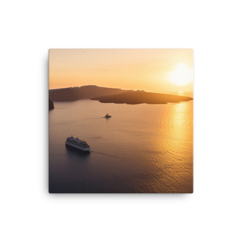 Sunset Over Santorini canvas - Posterfy.AI