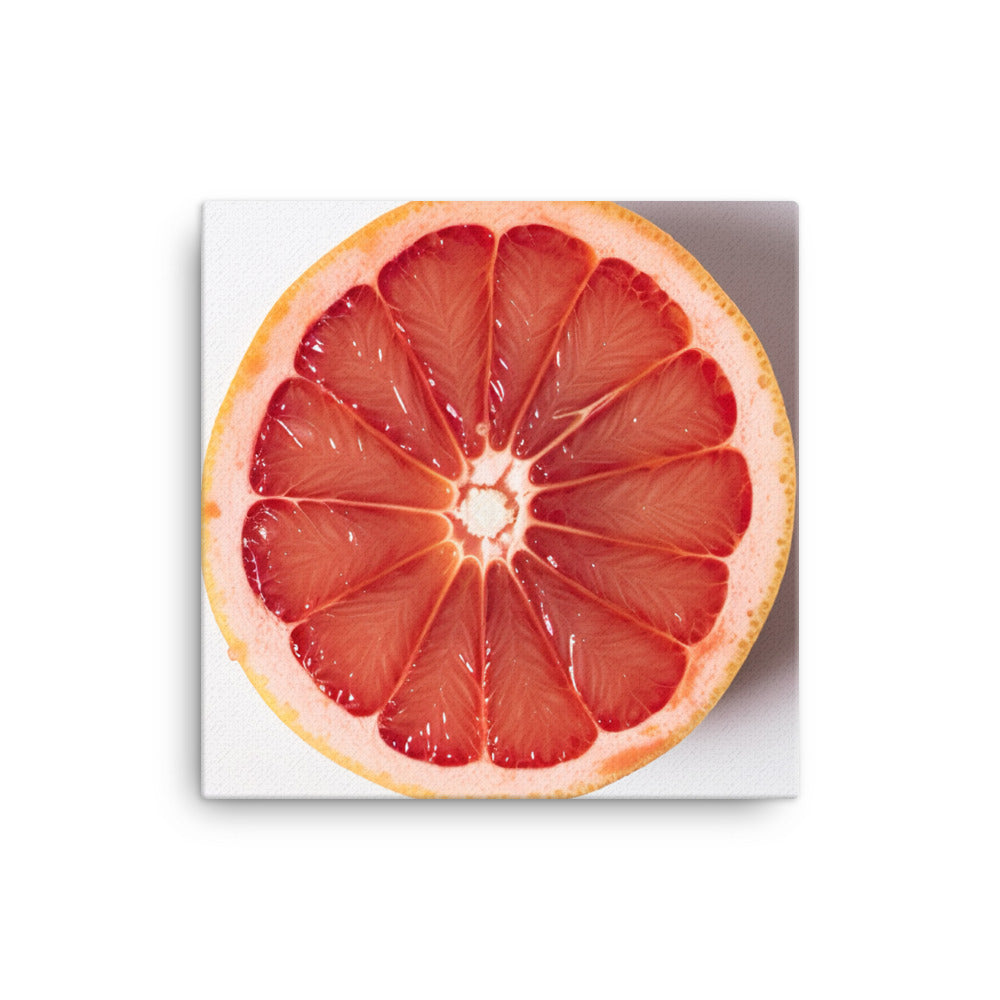 Sliced Grapefruit on a White Background canvas - Posterfy.AI