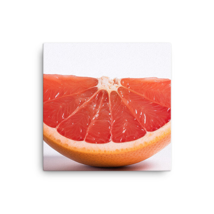 Sliced Grapefruit on a White Background canvas - Posterfy.AI