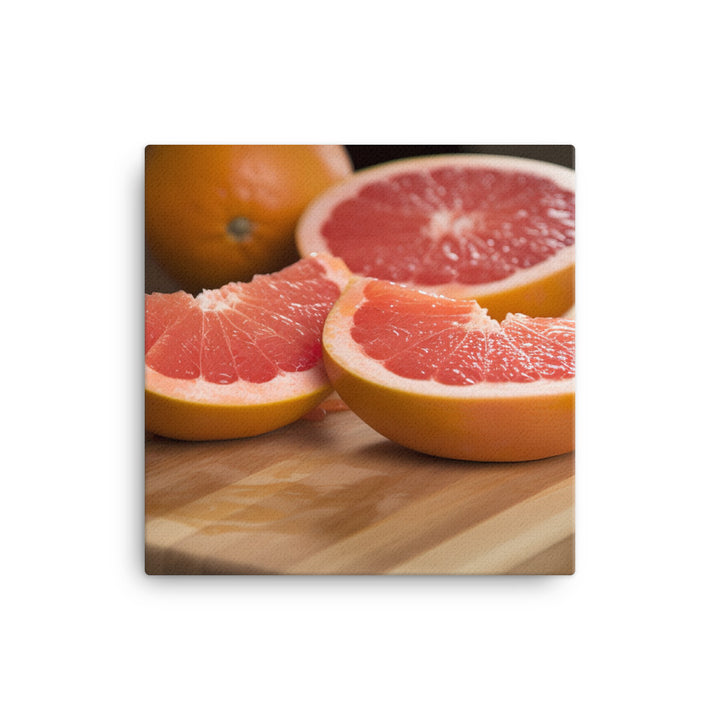 Juicy Grapefruit Slices canvas - Posterfy.AI