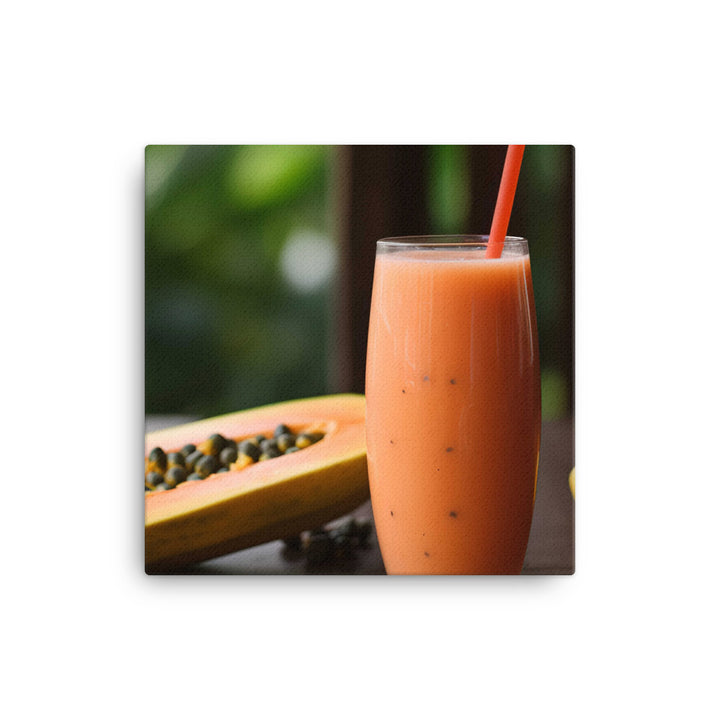 Papaya Smoothie canvas - Posterfy.AI