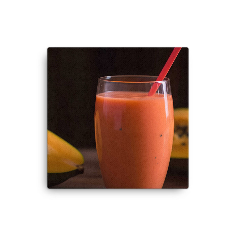 Papaya Smoothie canvas - Posterfy.AI