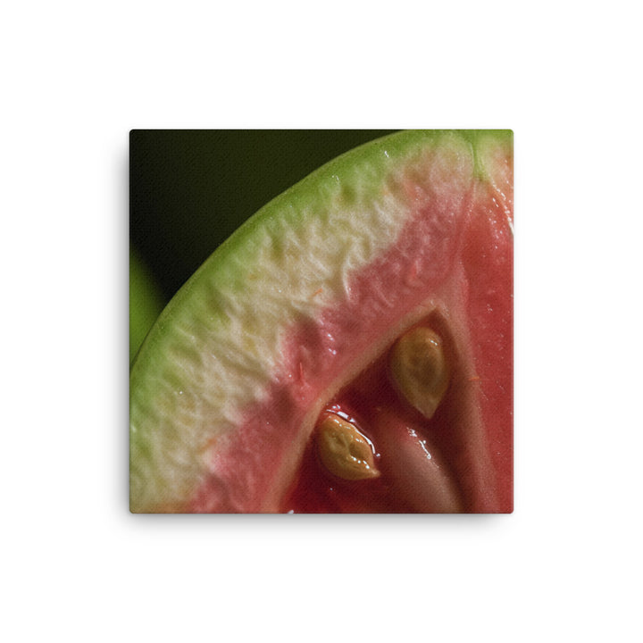 Juicy Guava Close-Up canvas - Posterfy.AI