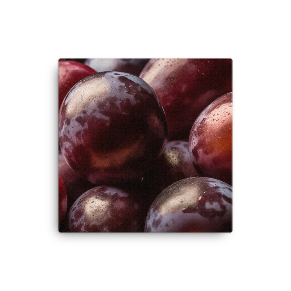 Juicy and Fresh Plums canvas - Posterfy.AI