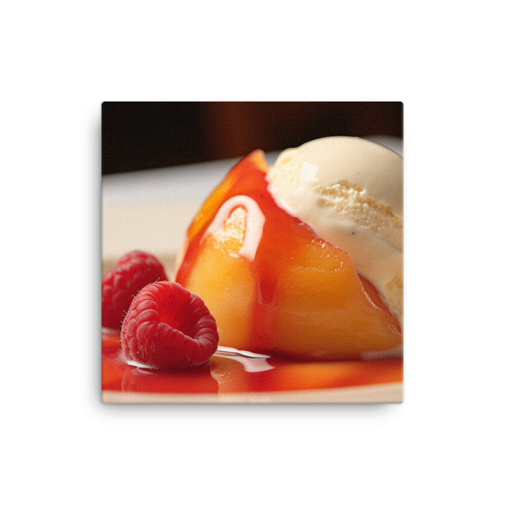 Peach Melba canvas - Posterfy.AI