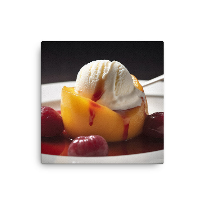 Peach Melba canvas - Posterfy.AI