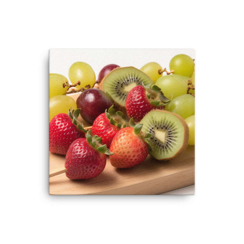 Kiwi Fruit Skewers canvas - Posterfy.AI