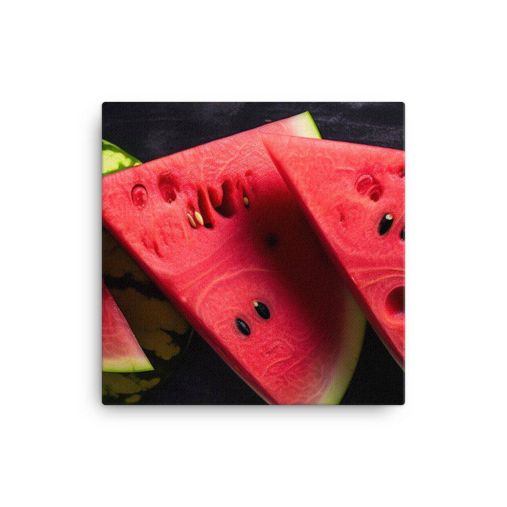 Sliced Watermelon Delight canvas - Posterfy.AI