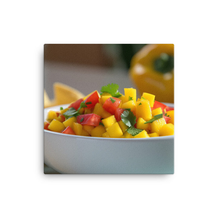 Mango Salsa Party Platter canvas - Posterfy.AI