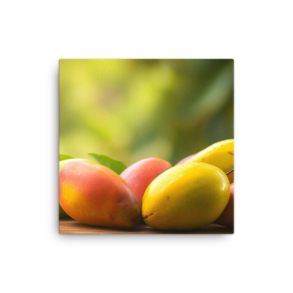 Juicy Mangoes on a Summer Day canvas - Posterfy.AI