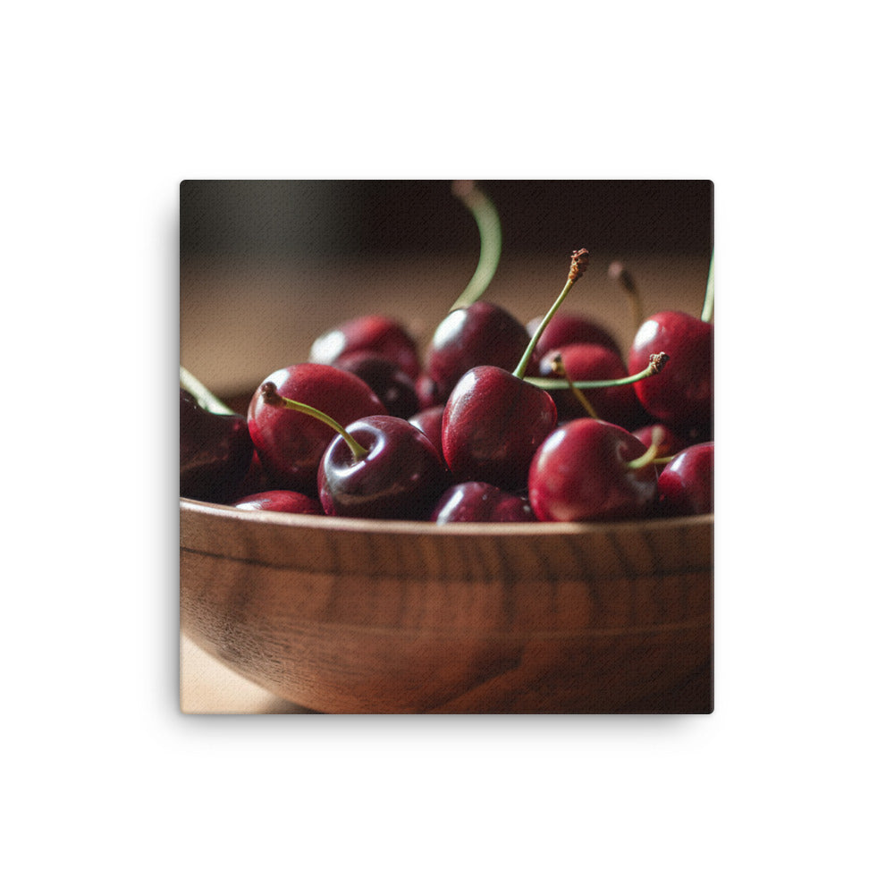 Juicy and Fresh Cherries canvas - Posterfy.AI