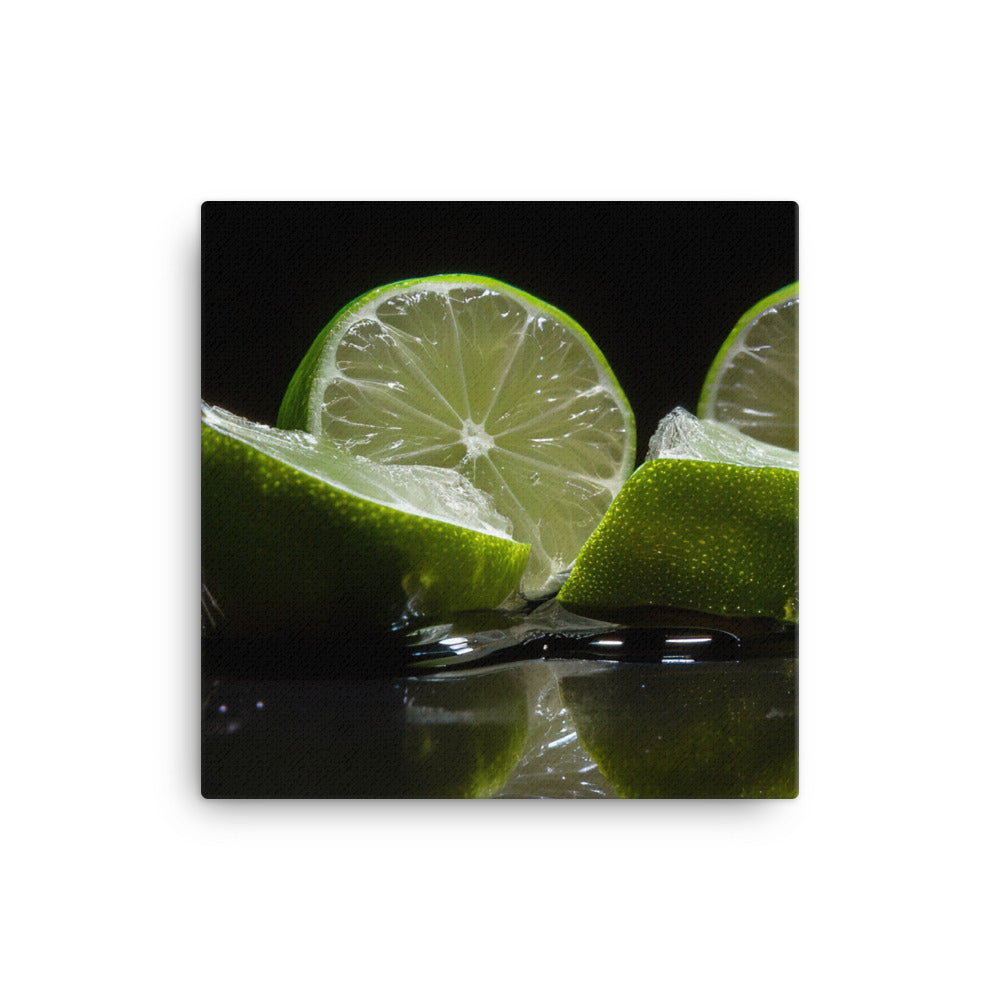 Lime Slices and Ice canvas - Posterfy.AI