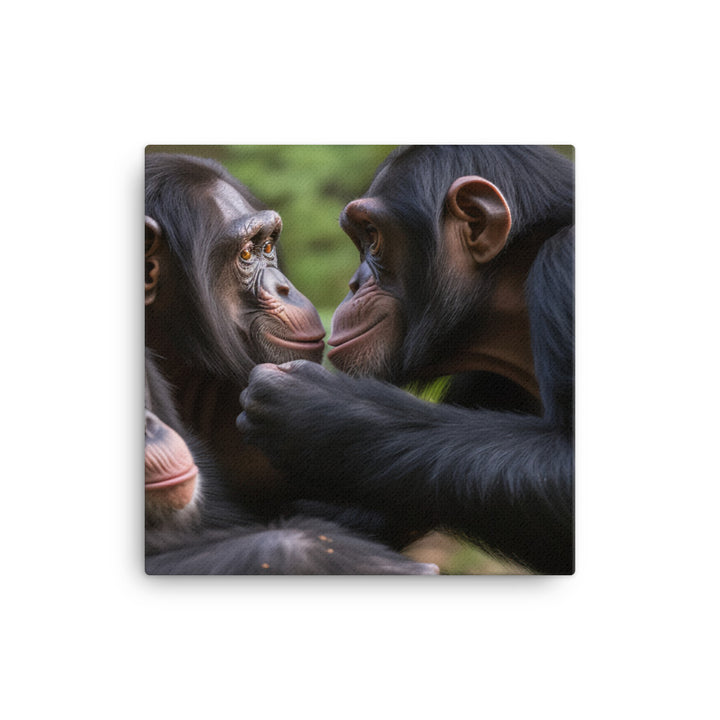 Chimpanzee Family Time canvas - Posterfy.AI