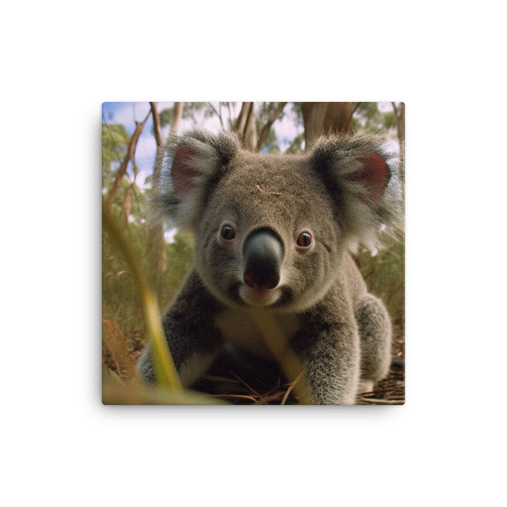 Adorable Koala Cub in the Eucalyptus Forest canvas - Posterfy.AI