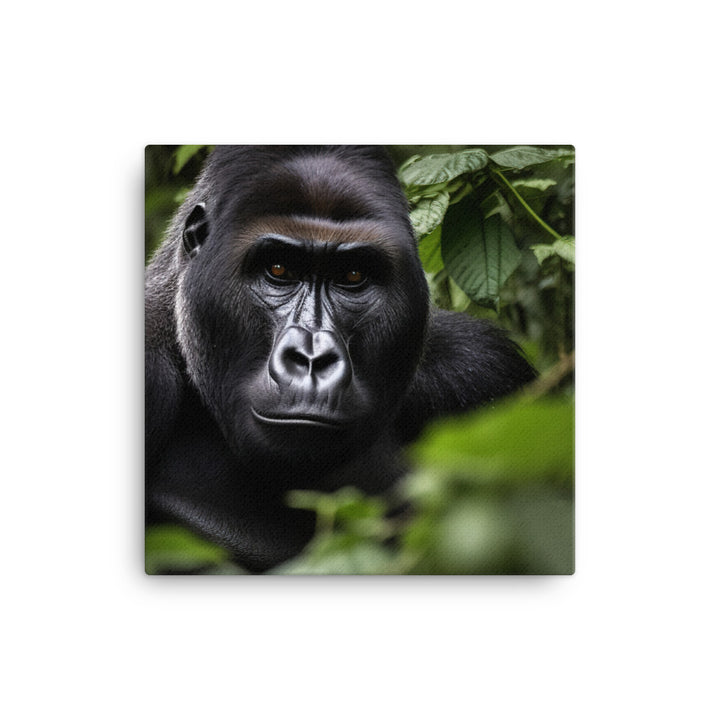 Graceful Gorilla in the Jungle canvas - Posterfy.AI