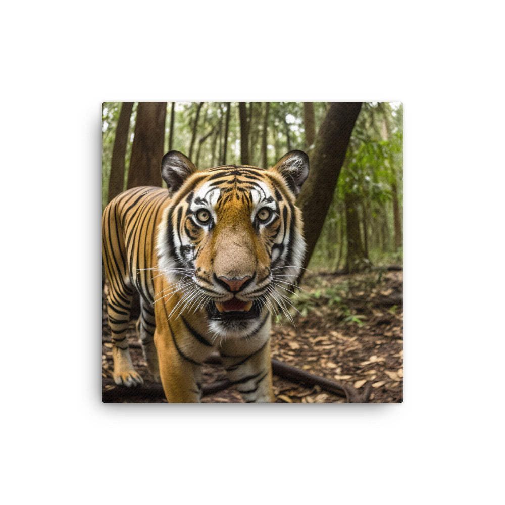 Bengal Tiger Roaming in the Forest canvas - Posterfy.AI