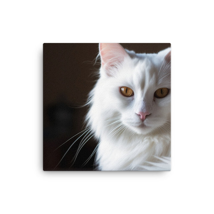 Elegant Turkish Angora posing for the camera canvas - Posterfy.AI