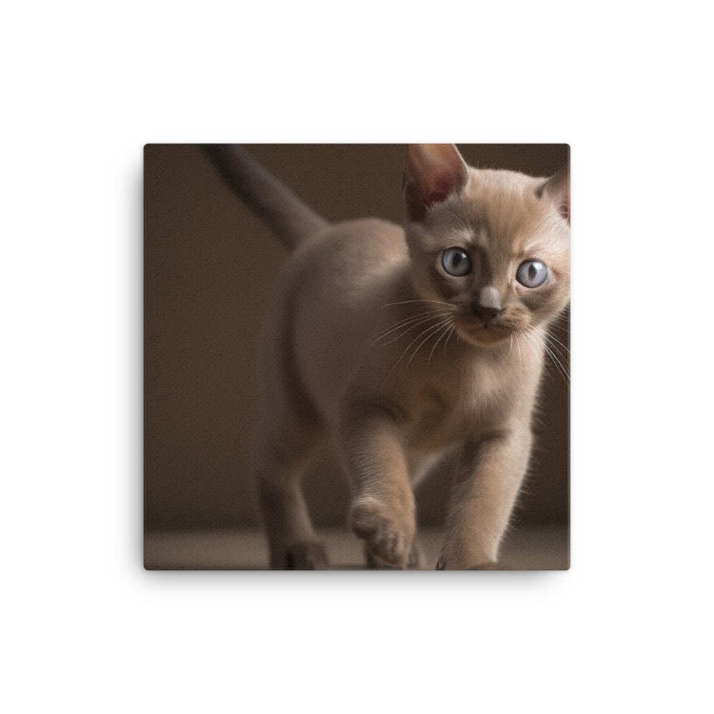 The Playful Burmese Kitten canvas - Posterfy.AI