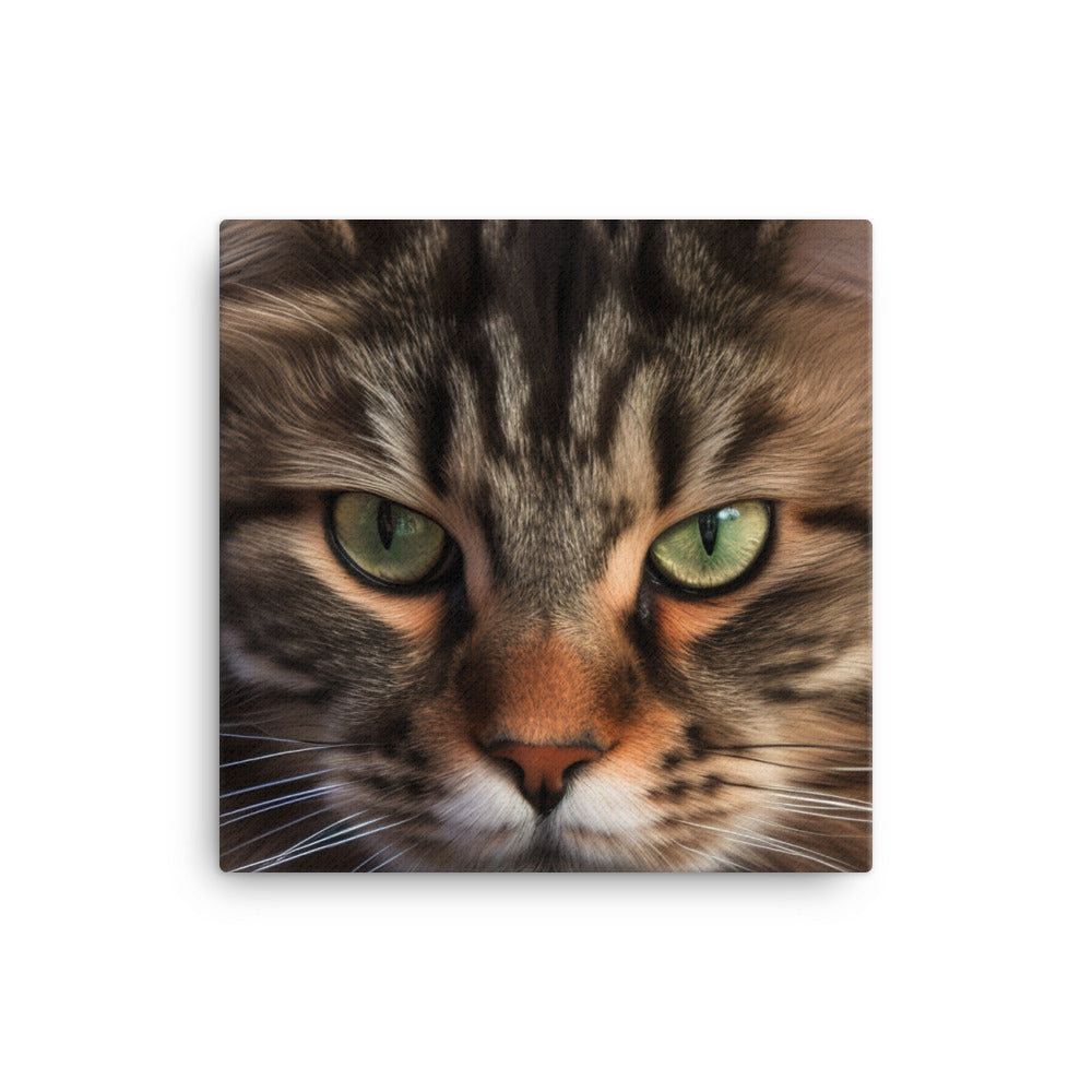 The majestic beauty of a Maine Coon canvas - Posterfy.AI