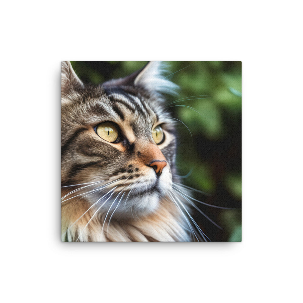 Maine Coon with a candid shot canvas - Posterfy.AI