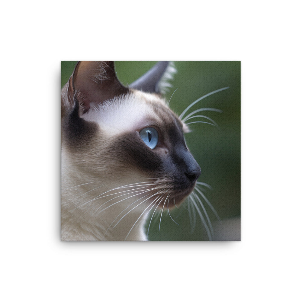 Majestic Siamese Staring into the Distance canvas - Posterfy.AI