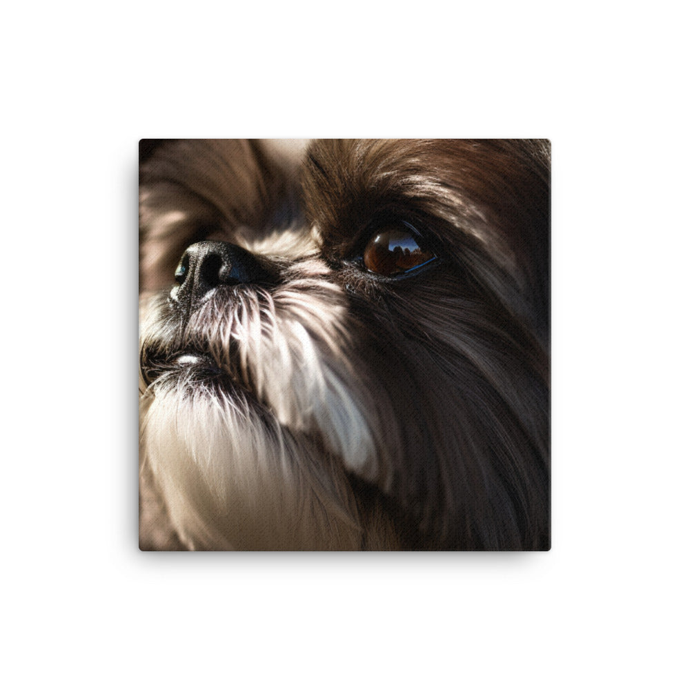 Shih Tzu Portrait in Soft Lighting canvas - Posterfy.AI