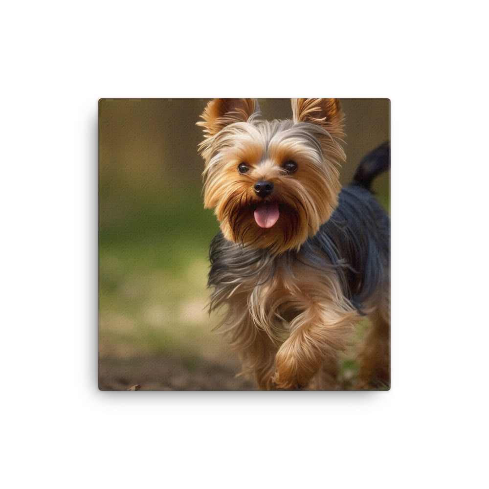 Yorkshire Terrier on the Go canvas - Posterfy.AI